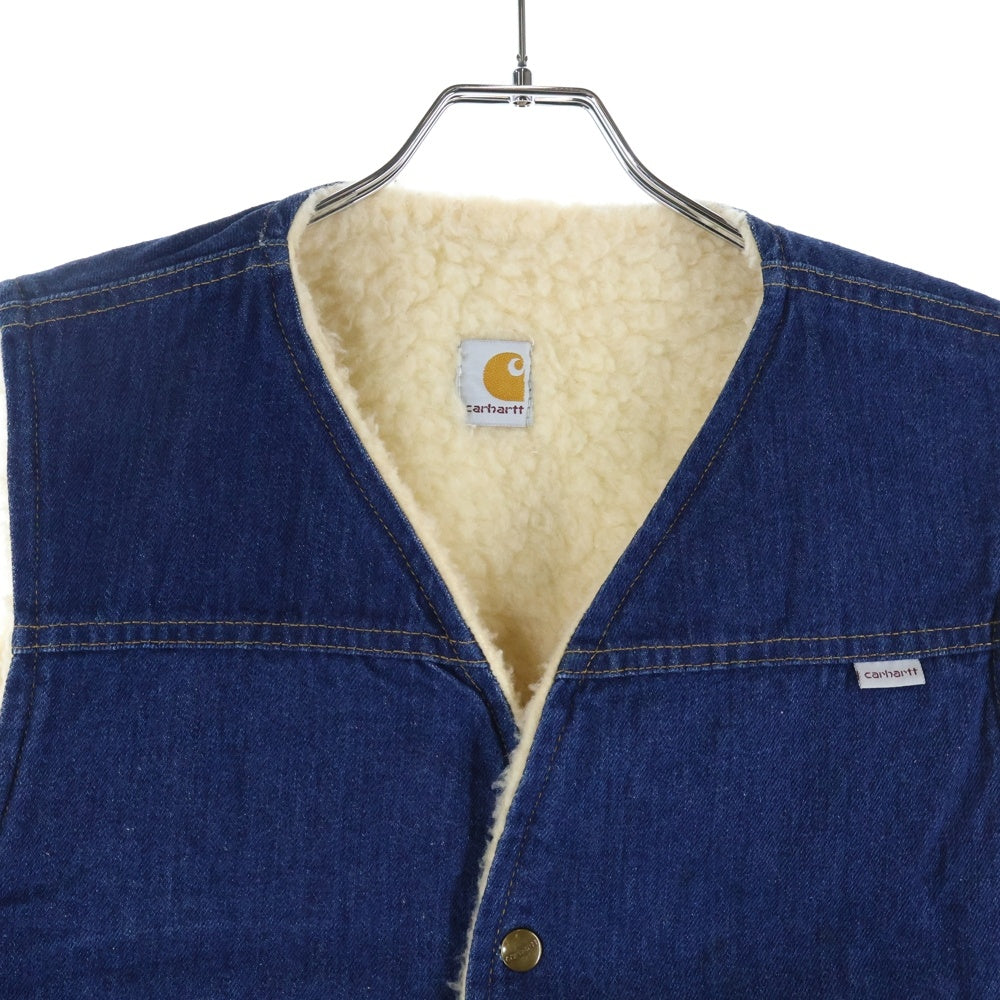 T/B Carhartt 裏ボア デニムベスト サイズL ヴィンテージ CARHARTT(カーハート) 90S VINTAGE 星タグ 裏ボア デニムベスト