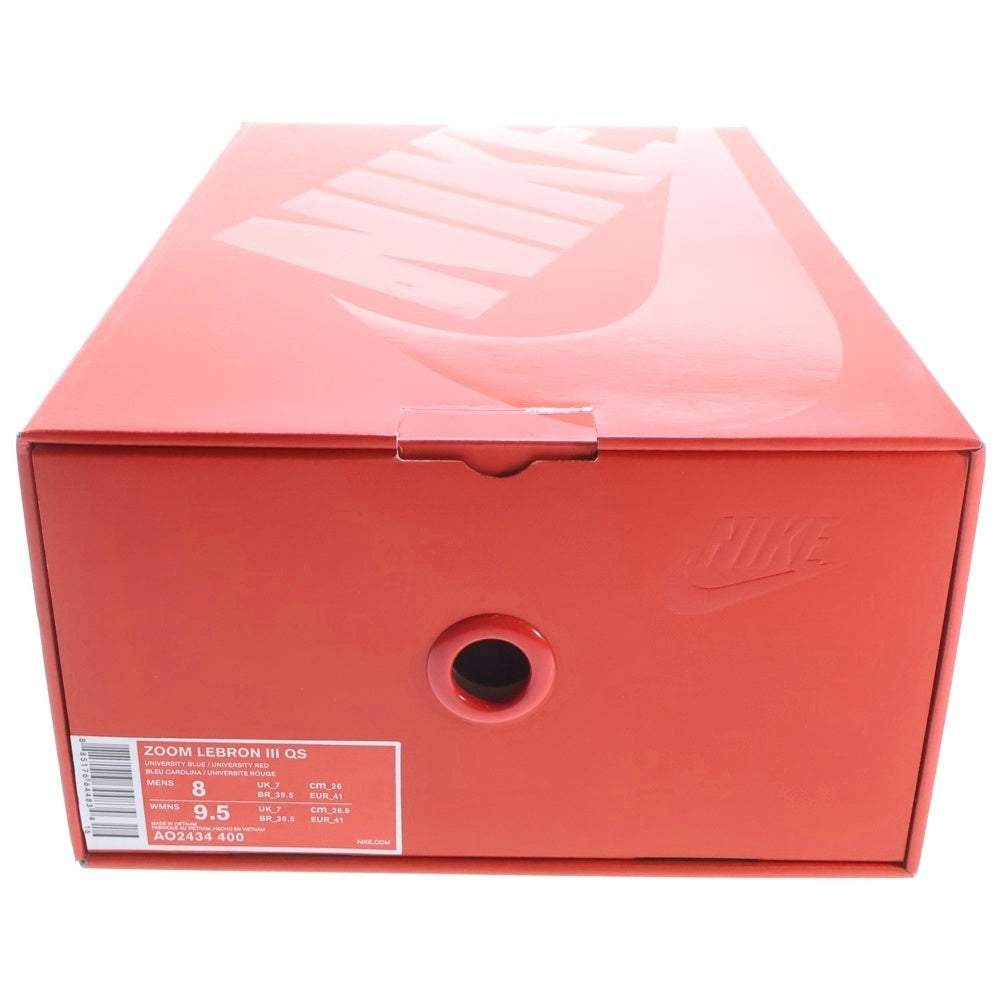 NIKE(ナイキ) ZOOM LEBRON III QS HOUSTON ズーム レブロン3 ヒューストン ハイカットスニーカー ホワイト/ブルー/レッド US8/26cm AO2434-400