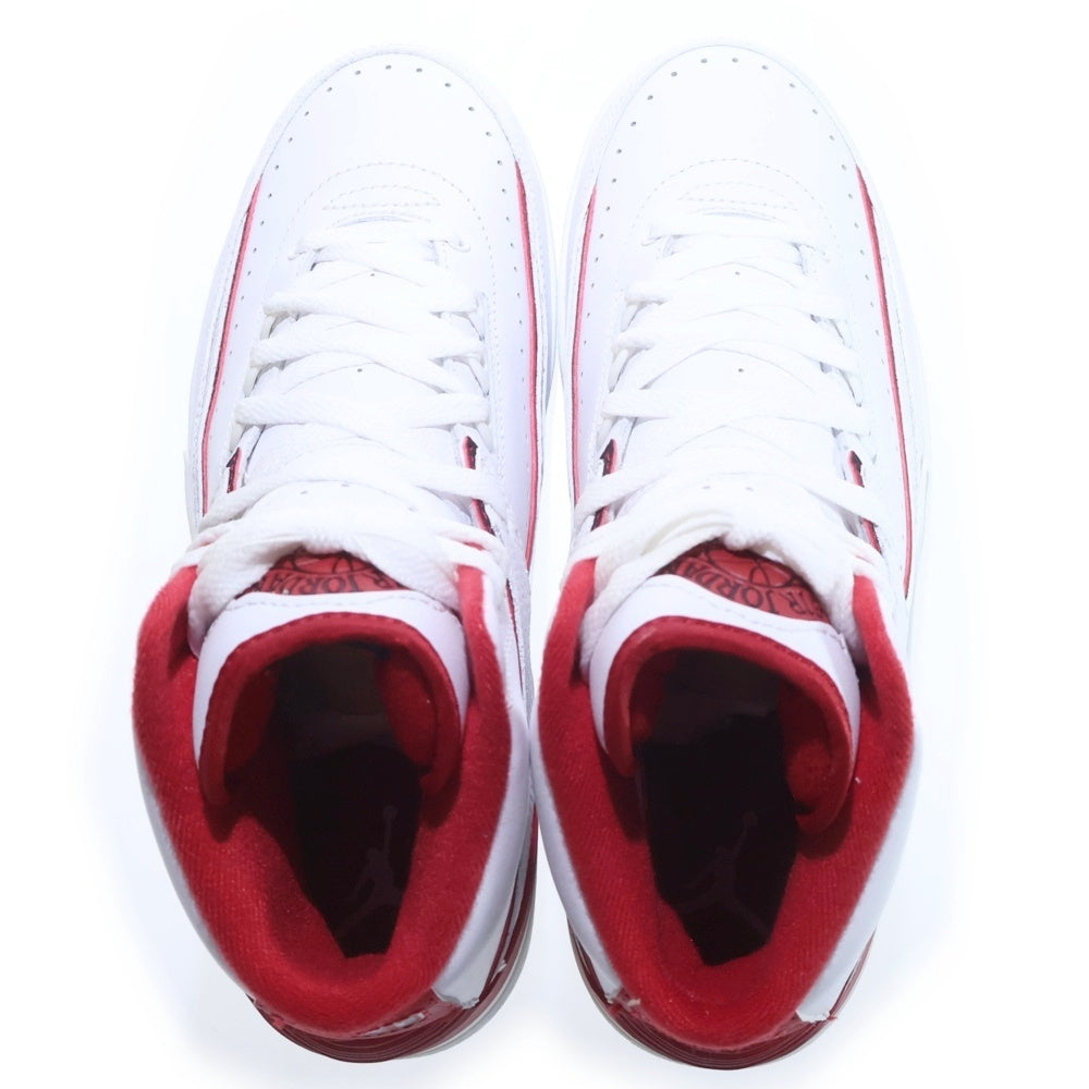 NIKE(ナイキ) 【観賞用 2014年製】 AIR JORDAN 2 RETRO エアジョーダン2 レトロ ハイカットスニーカー ホワイト/レッド US8/26cm 385475-102