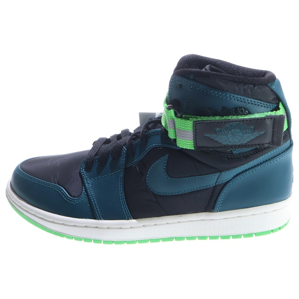NIKE(ナイキ) 【観賞用 2014年製】 AIR JORDAN 1 HIGH STRAP BLACK TEAL エアジョーダン1 ストラップ ブラックテール ハイカットスニーカー ネイビー US8/26cm 342132-013