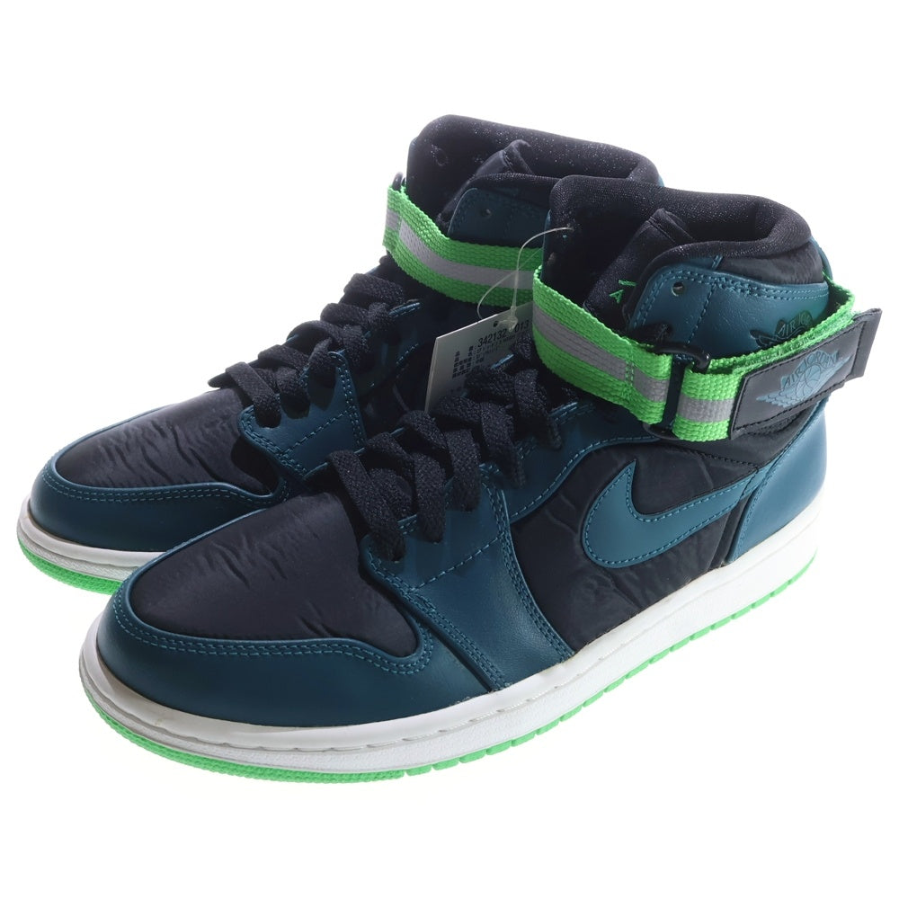 NIKE(ナイキ) 【観賞用 2014年製】 AIR JORDAN 1 HIGH STRAP BLACK TEAL エアジョーダン1 ストラップ ブラックテール ハイカットスニーカー ネイビー US8/26cm 342132-013