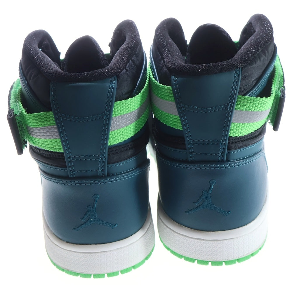 NIKE(ナイキ) 【観賞用 2014年製】 AIR JORDAN 1 HIGH STRAP BLACK TEAL エアジョーダン1 ストラップ ブラックテール ハイカットスニーカー ネイビー US8/26cm 342132-013