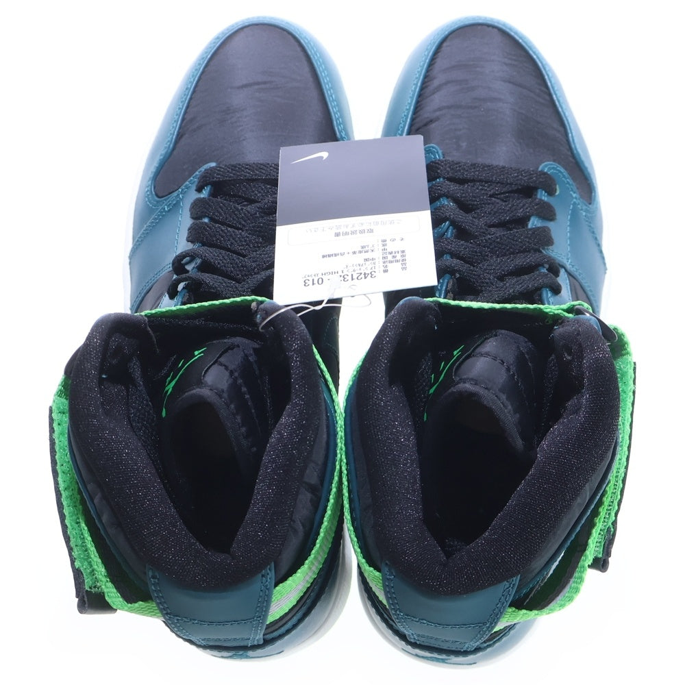 NIKE(ナイキ) 【観賞用 2014年製】 AIR JORDAN 1 HIGH STRAP BLACK TEAL エアジョーダン1 ストラップ ブラックテール ハイカットスニーカー ネイビー US8/26cm 342132-013