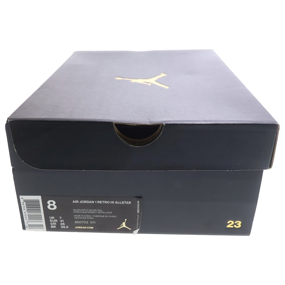 NIKE(ナイキ) 【観賞用 2015年製】 AIR JORDAN 1 RETRO HIGH ALLSTAR エアジョーダン1 レトロ オールスター ハイカットスニーカー ブラック US8/26cm 850703-011