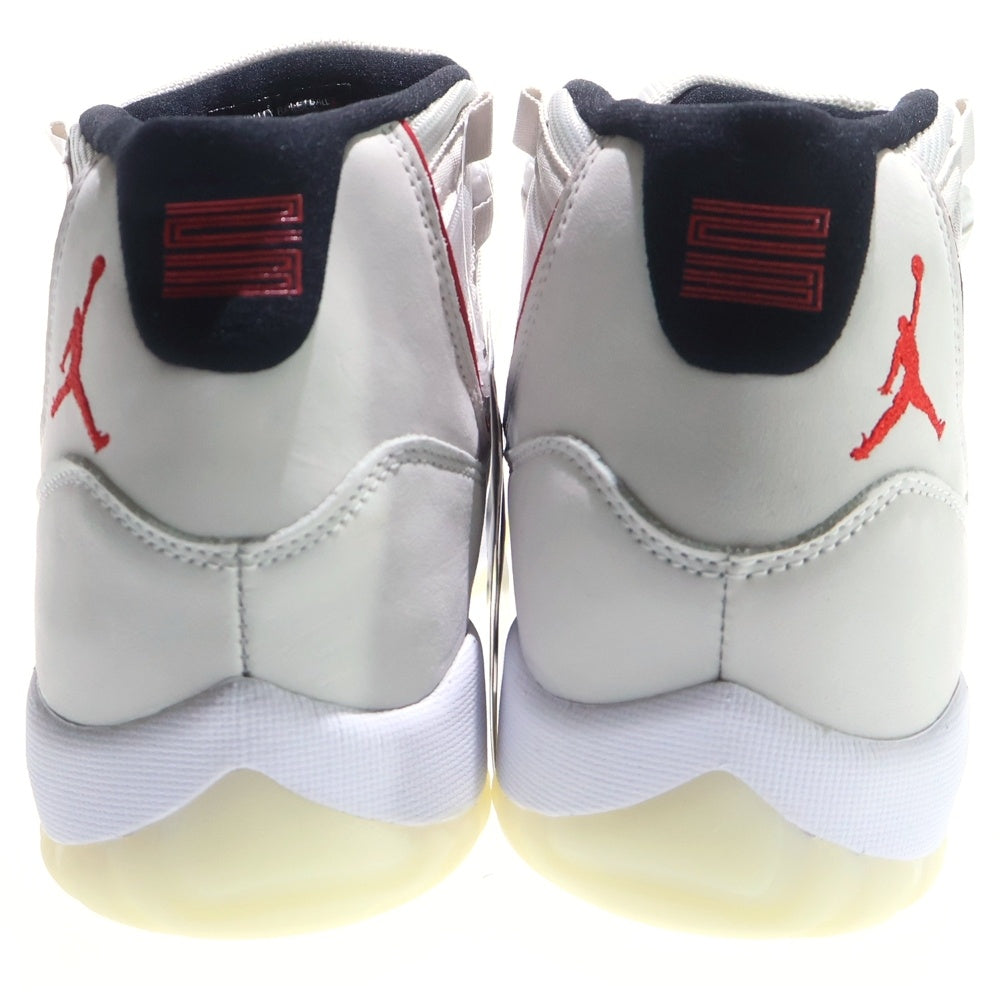 NIKE(ナイキ) AIR JORDAN 11 RETRO PLATINUM TINT エアジョーダン11 レトロ プラチナム ティント ハイカットスニーカー オフホワイト US8/26cm 378037-016