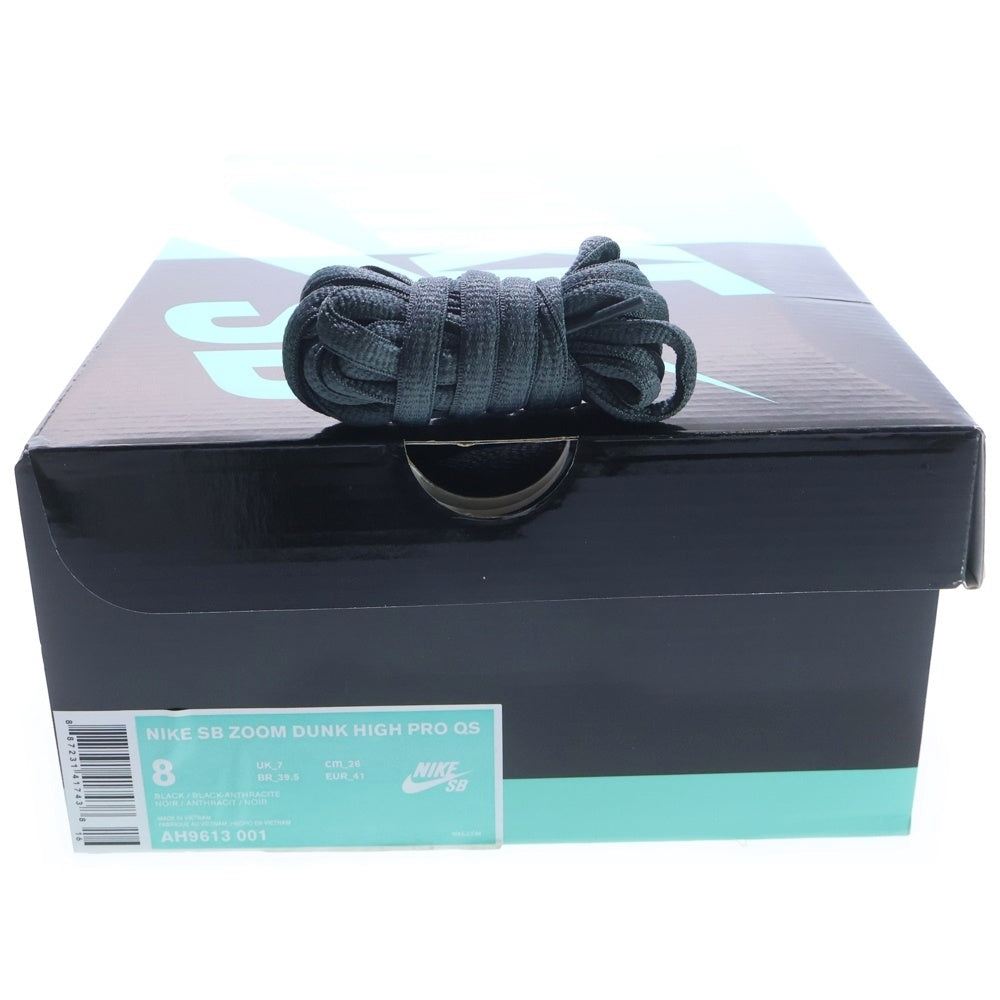 NIKE SB(ナイキエスビー) ZOOM DUNK HIGH PRO QS ズーム ダンク ハイ プロ レースアップ ハイカットスニーカー ブラック US8/26cm AH9613-001