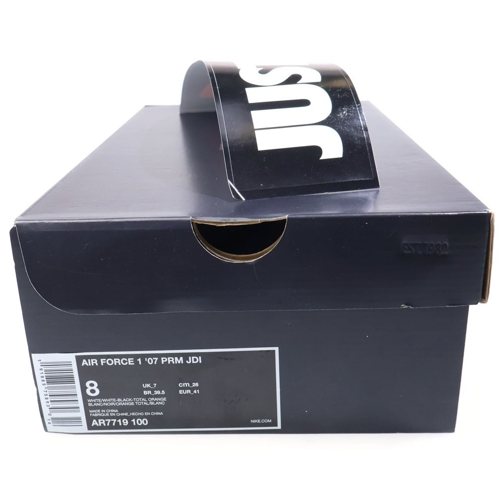 NIKE(ナイキ) AIR FORCE 1 07 PRM JDI エアフォース1 ジャスト ドゥ イット ローカットスニーカー ホワイト US8/26cm AR7719-100