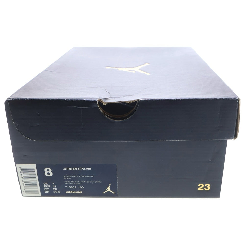 NIKE(ナイキ) 【観賞用 2014年製】 JORDAN CP3 VIII ジョーダン クリスポール8 ローカットスニーカー ホワイト US8/26cm 715852-100