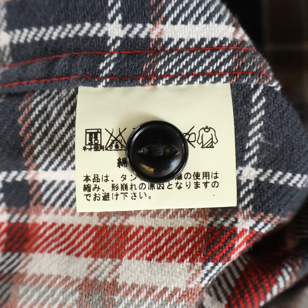 SUGAR CANE(シュガーケーン) コットン ロングスリーブ チェックシャツ レッド/ネイビー/ホワイト SC26717