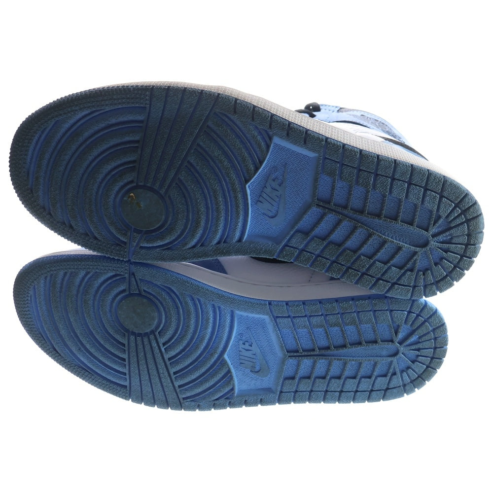 NIKE(ナイキ) AIR JORDAN 1 RETRO HIGH OG UNIVERCITY BLUE エアジョーダン1 ユニバーシティーブルー ハイカットスニーカー ブルー/ホワイト US9/27cm 555088-134