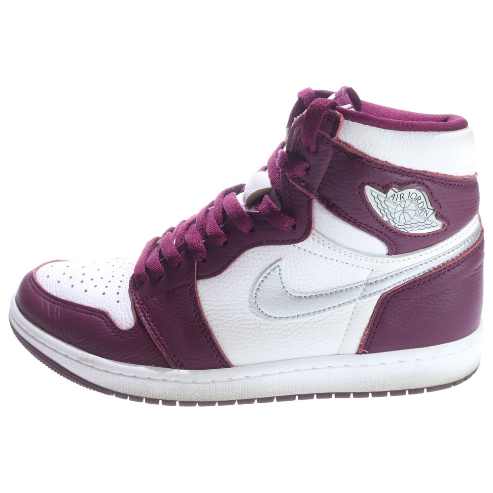NIKE(ナイキ) AIR JORDAN 1 HIGH OG BORDEAUX エアジョーダン1 ハイカットスニーカー ボルドー US9/27.0cm パープル 555088-611