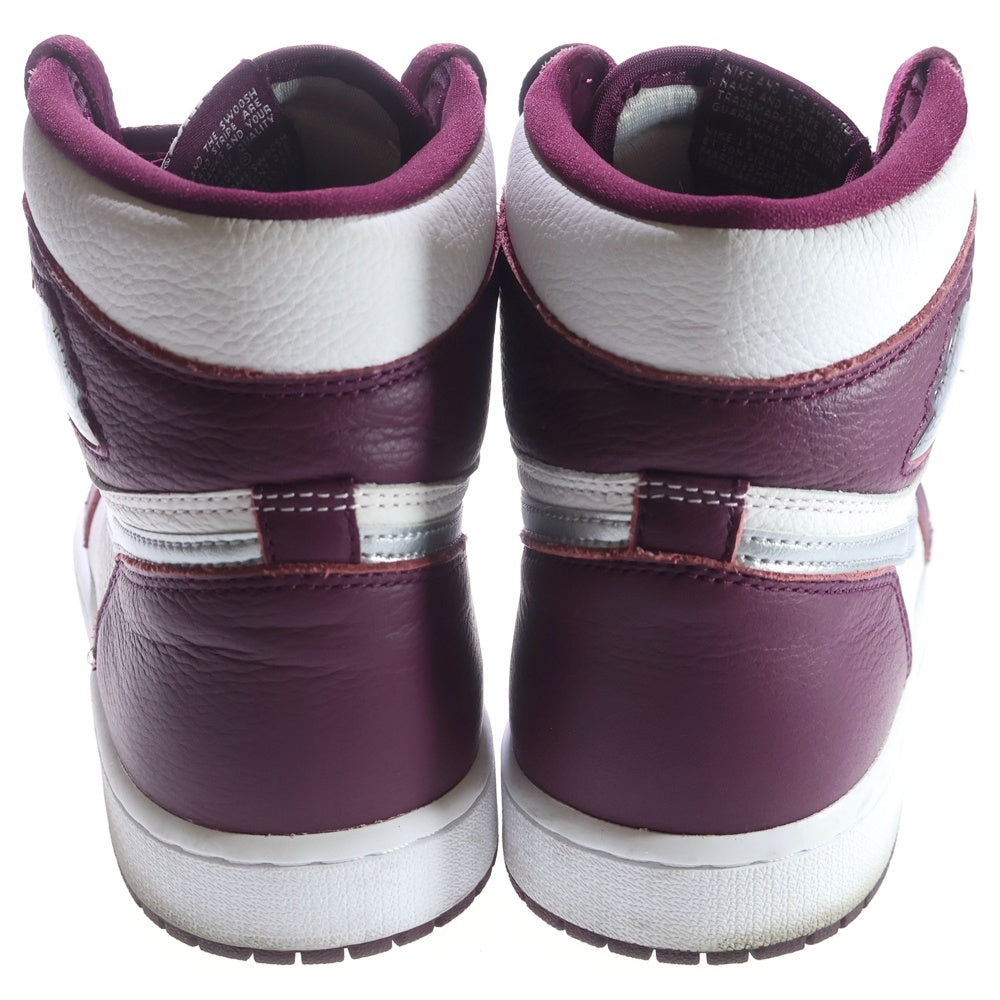 NIKE(ナイキ) AIR JORDAN 1 HIGH OG BORDEAUX エアジョーダン1 ハイカットスニーカー ボルドー US9/27.0cm パープル 555088-611