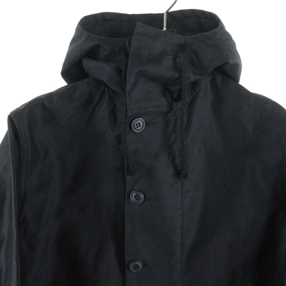 BLACK COMME des GARCONS(ブラックコムデギャルソン) ドローストリング モッズコート ブラック 1H-C201