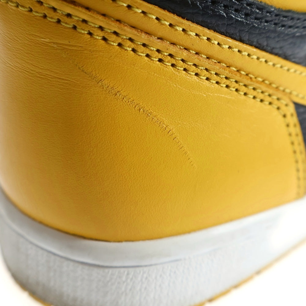 NIKE(ナイキ) AIR JORDAN1 RETRO HIGH OG POLLEN 555088-701 エアジョーダン 1 レトロ パラン ハイカットスニーカー イエロー/ブラック US9/27.0cm