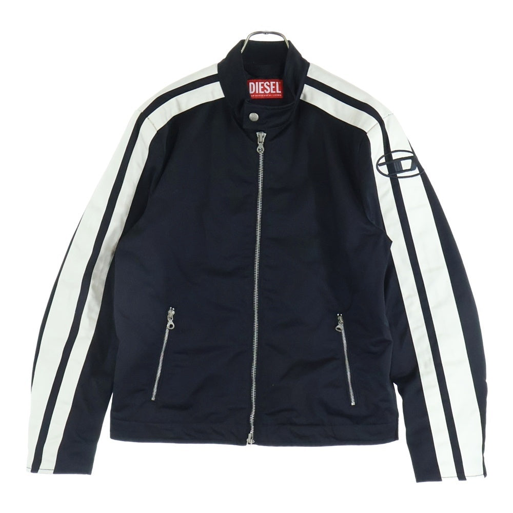 DIESEL(ディーゼル) J-BECK サイドライン ジップアップ バイカージャケット ブルゾン ブラック A10486