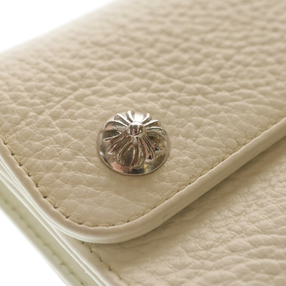 CHROME HEARTS(クロムハーツ) WAVE MINI ウェーブミニ レザーウォレット 財布 ホワイト BCA373