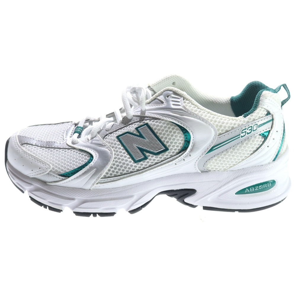 New Balance(ニューバランス) MR530AB メッシュ ローカットスニーカー ホワイト/グリーン US8/26cm