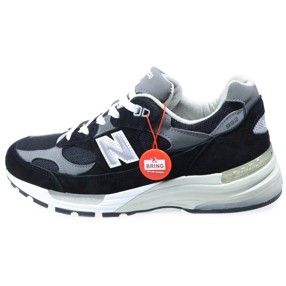 New Balance(ニューバランス) U992BK スウェード ローカットスニーカー ブラック US9.5/27.5cm