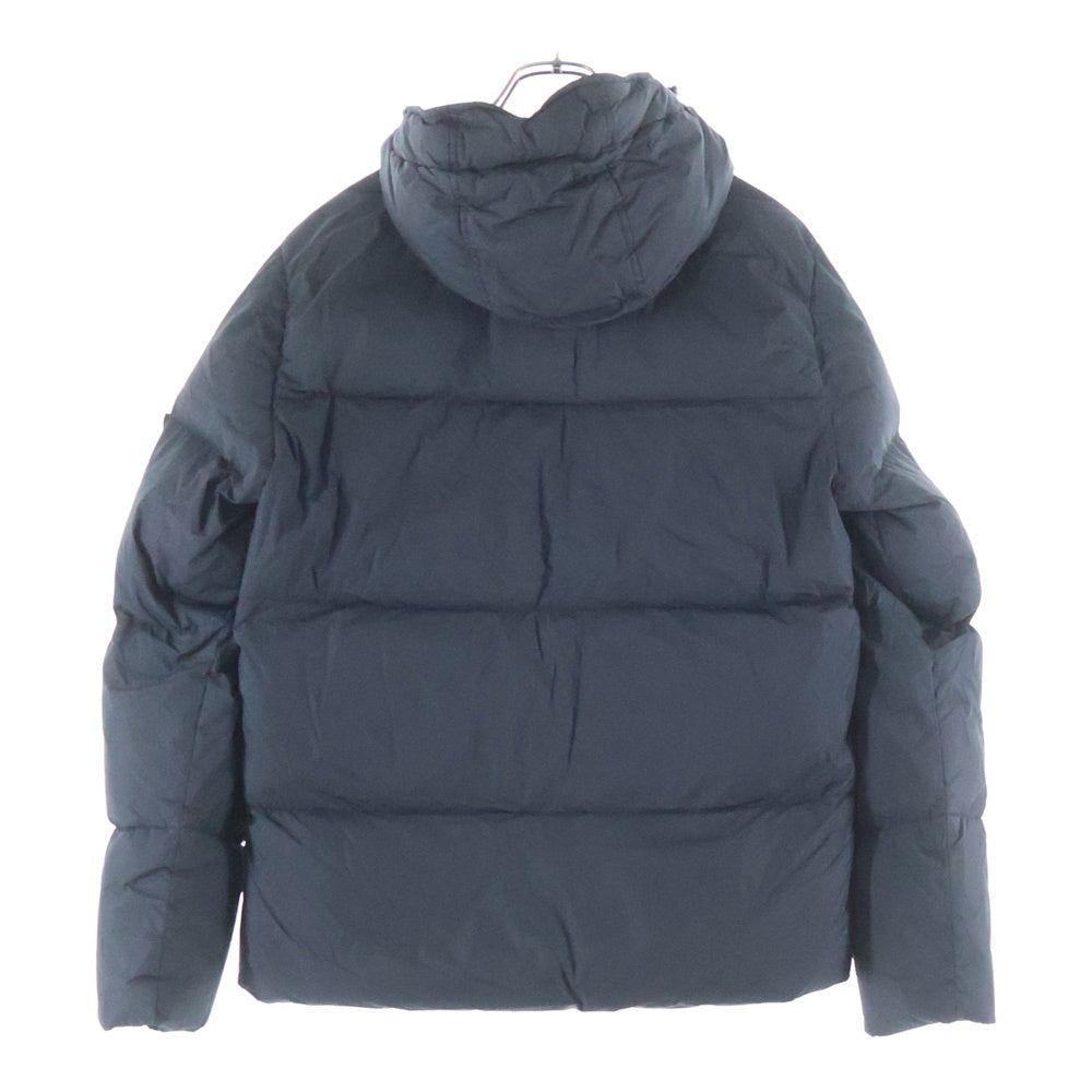 STONE ISLAND(ストーンアイランド) GARMENT DYED CRINKLE REP NY DOWN ガーメンドダイ ロゴワッペン付き ダブルジップ フーデッド ナイロンダウンジャケット ブラック 751540123