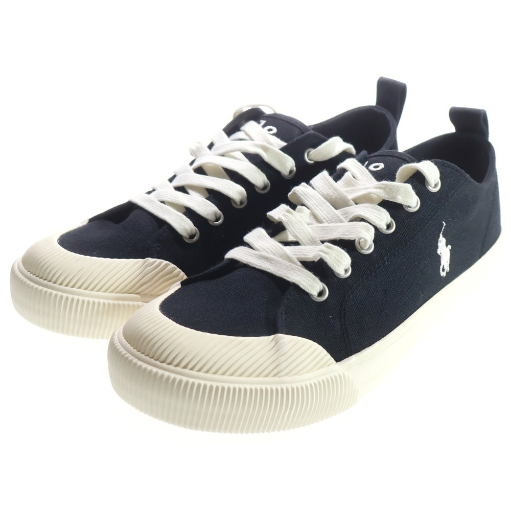 POLO RALPH LAUREN(ポロラルフローレン) ロゴエンブロイダリーデザイン レースアップ キャンバス生地 ローカットスニーカー レディース US5/24cm JV49-0320-BINHDUONG