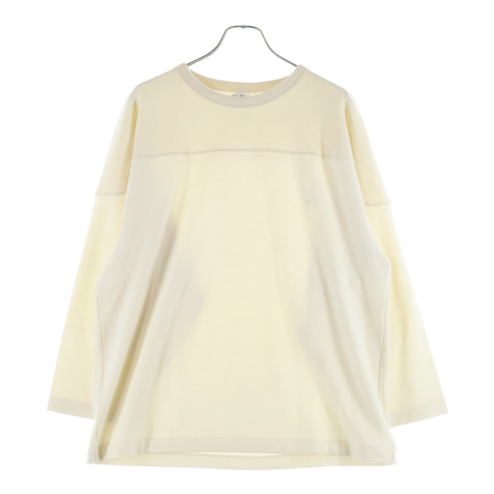 COMOLI(コモリ) 22AW ウール ロングスリーブ フットボールTシャツ カットソー アイボリー W03-05011