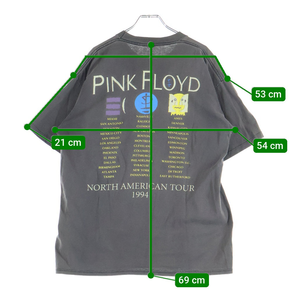 VINTAGE(ヴィンテージ) 90s PINK FLOYD EUROPEAN TOUR 1994 ピンクフロイド 両面プリント 半袖tシャツ ブラック
