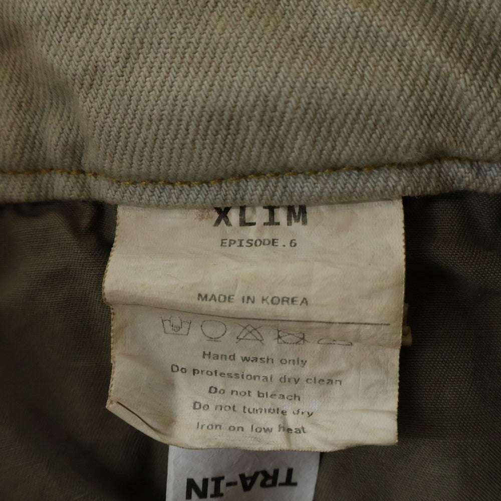 XLIM(エクスリム) ep 6 ダメージ加工 デニムパンツ ベージュ