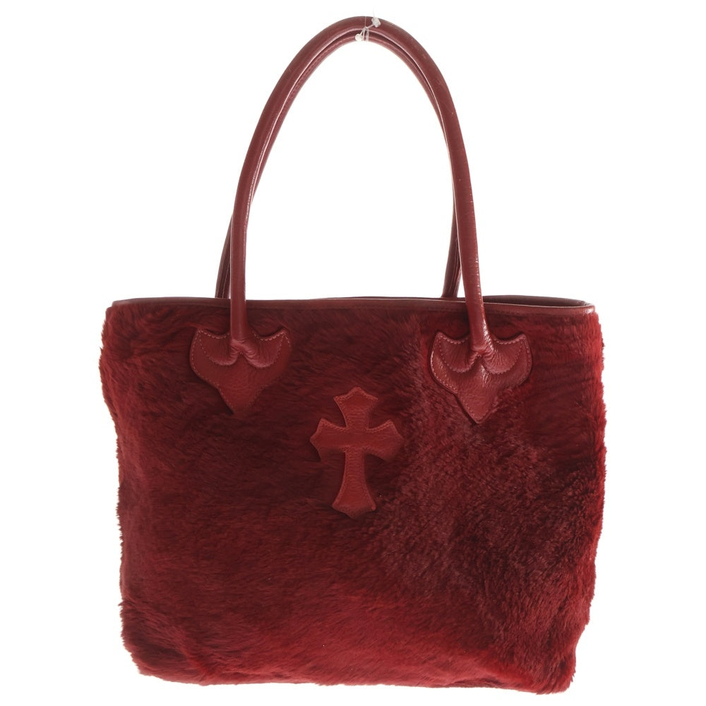 CHROME HEARTS(クロムハーツ) FS TOTE FSトート クロスパッチ付きレザートートバッグ レッド