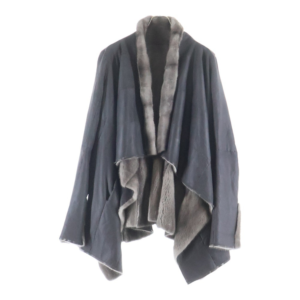 CHROME HEARTS(クロムハーツ) ×Rick Owens Fleur de Lis Fur Jacket×リック オウエンス コラボ ミンクファー ハート ジャケット レディース グレー