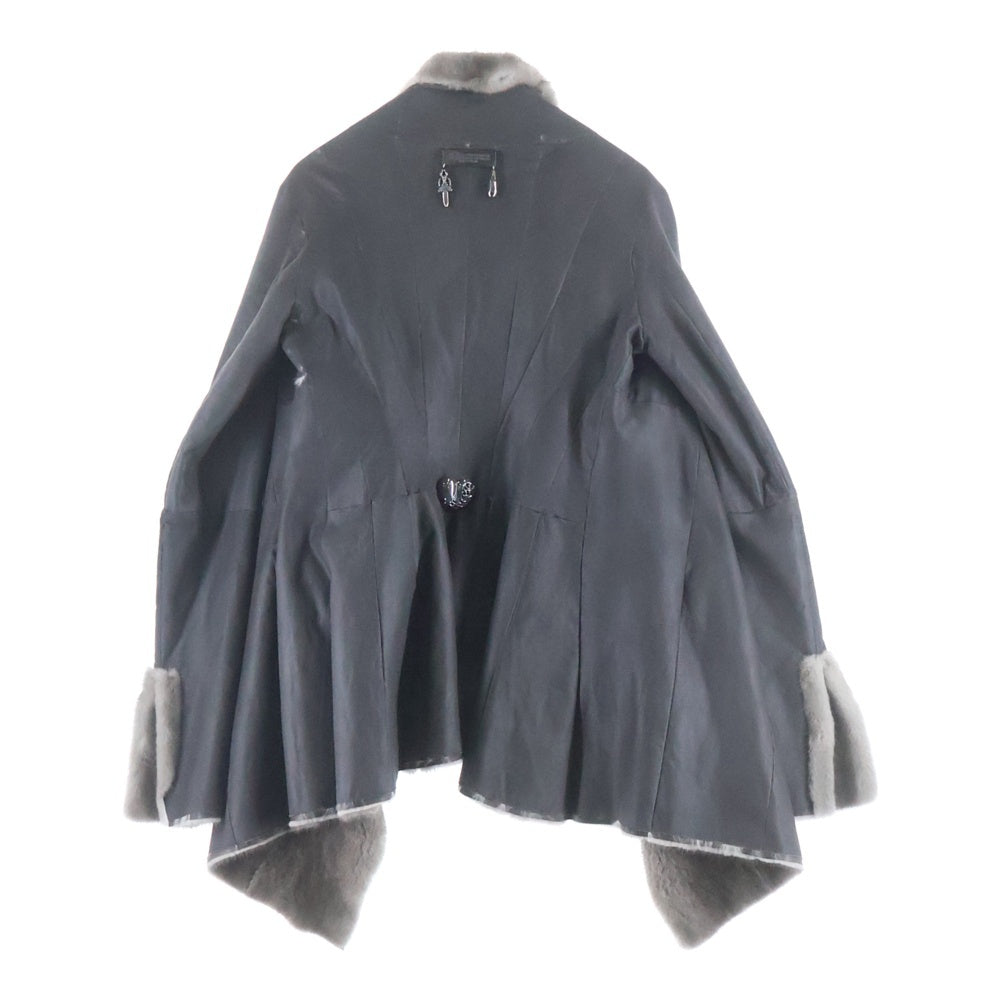 CHROME HEARTS(クロムハーツ) ×Rick Owens Fleur de Lis Fur Jacket×リック オウエンス コラボ ミンクファー ハート ジャケット レディース グレー