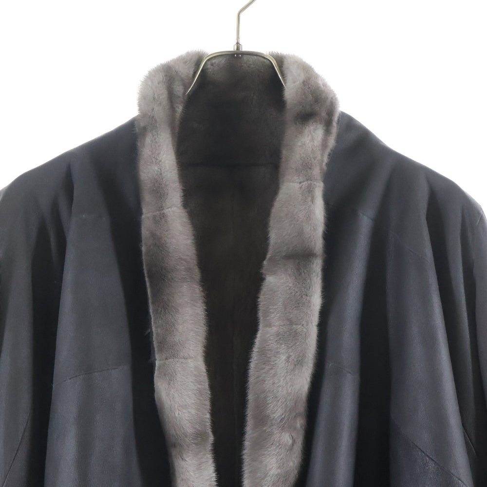 CHROME HEARTS(クロムハーツ) ×Rick Owens Fleur de Lis Fur Jacket×リック オウエンス コラボ ミンクファー ハート ジャケット レディース グレー