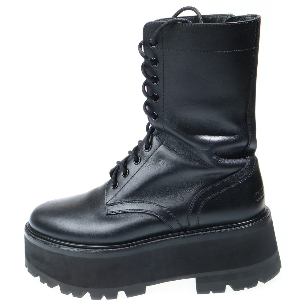 CELINE(セリーヌ) バルキー MAXX レースアップ レザー ブーツ ブラック 352613579C BE0292