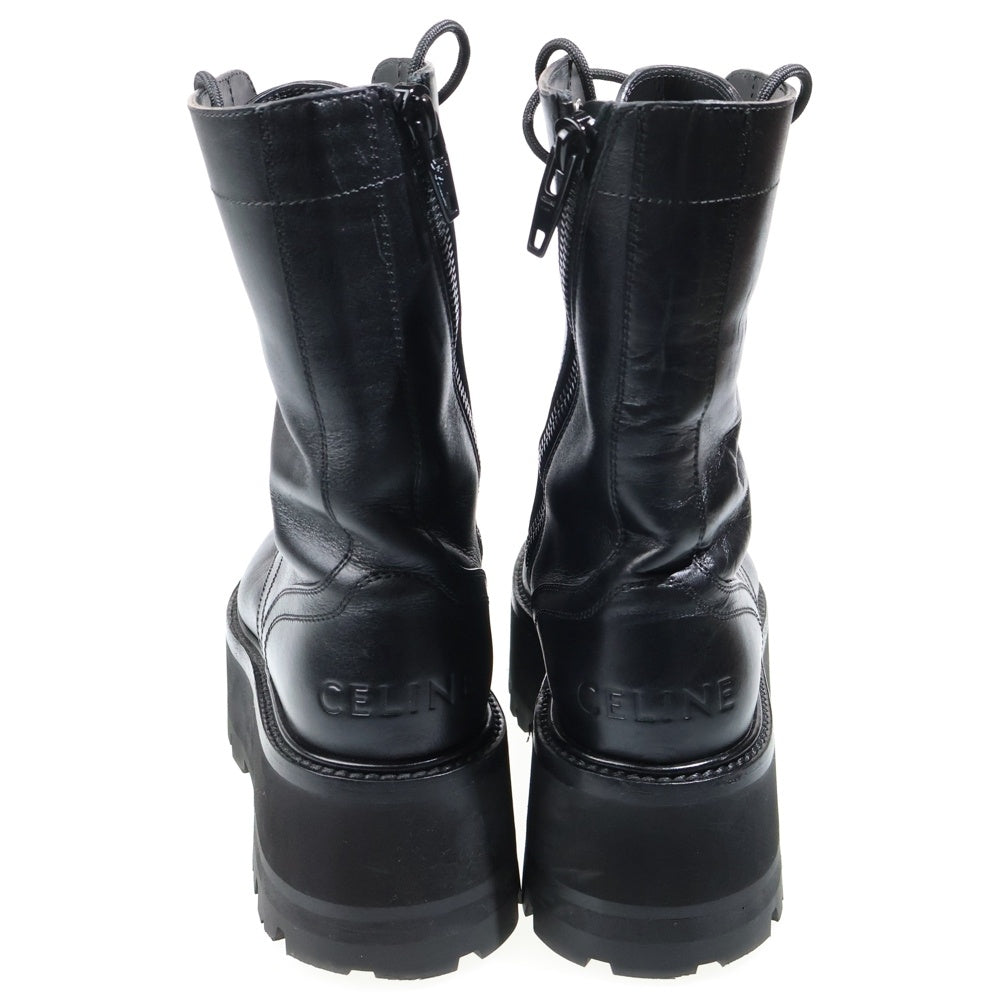 CELINE(セリーヌ) バルキー MAXX レースアップ レザー ブーツ ブラック 352613579C BE0292