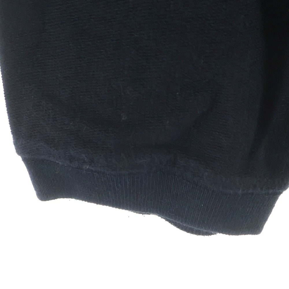 STUSSY(ステューシー) 胸エンブロイダリーデザイン クルーネック カットソー 長袖Tシャツ ブラック