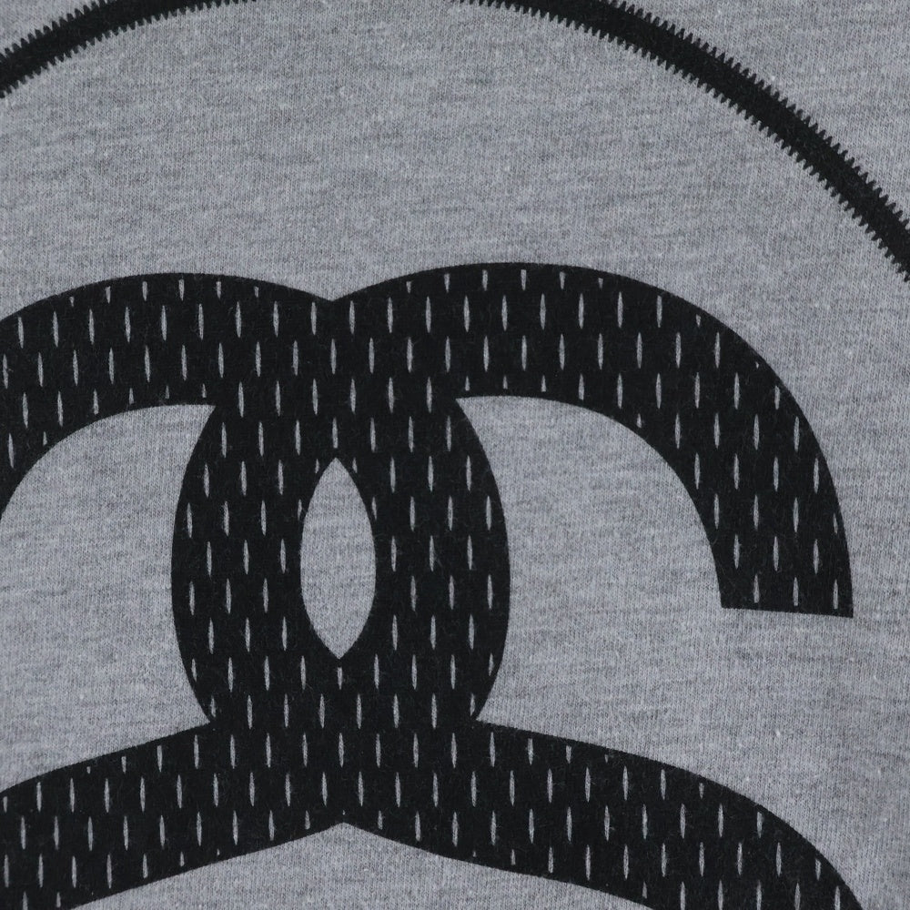 STUSSY(ステューシー) フロントロゴデザイン クルーネック カットソー 半袖Tシャツ グレー