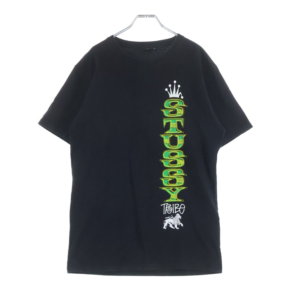 STUSSY(ステューシー) クラウンロゴデザイン クルーネック カットソー 半袖Tシャツ ブラック