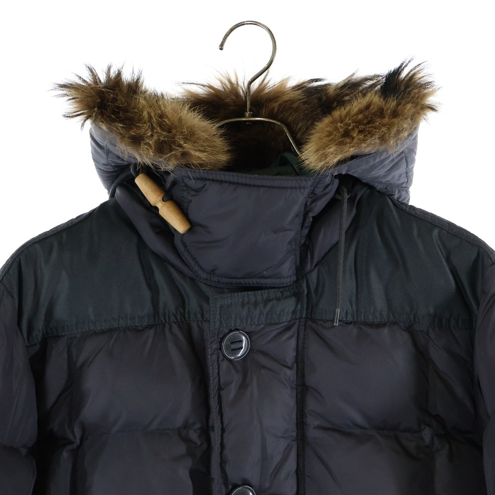 MONCLER(モンクレール) RIBERA DOWN JACKET リベラ ファー付き フーデッド ジップアップ ダウンジャケット ブラック 102-091-40317-97 レディース