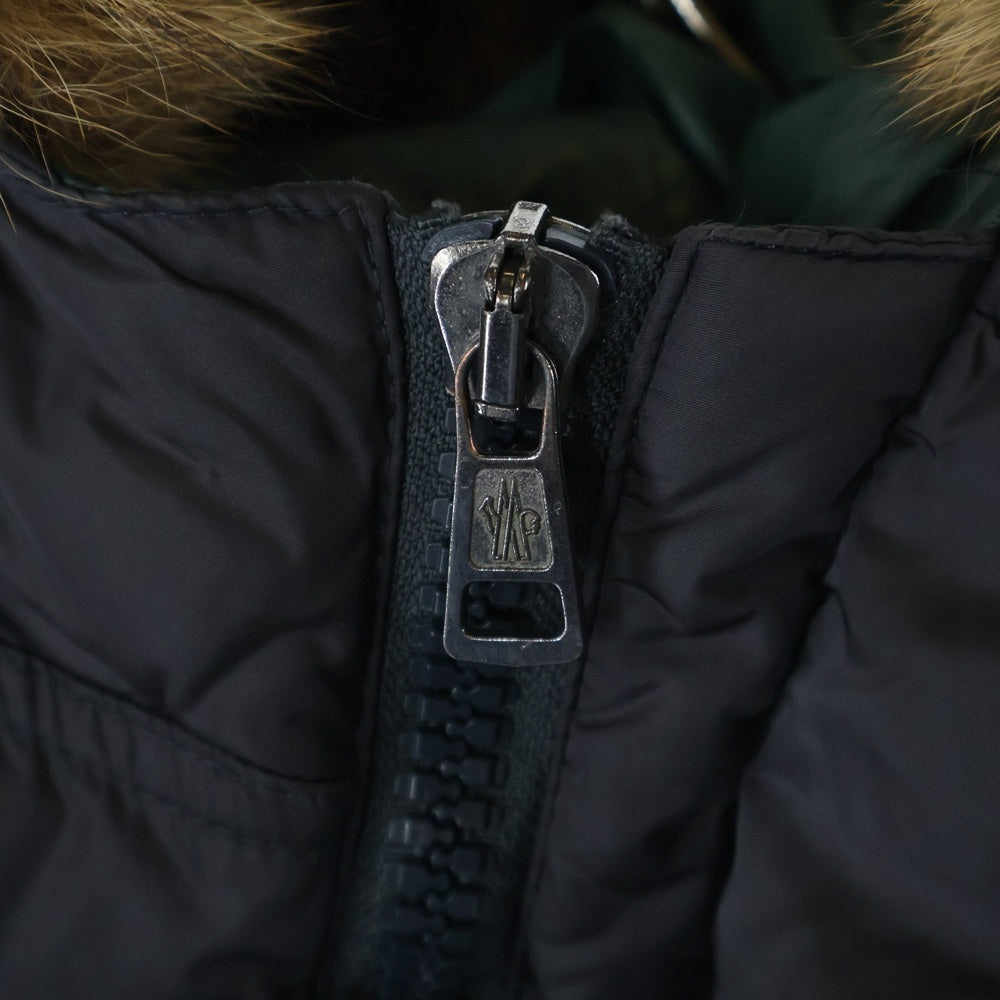 MONCLER(モンクレール) RIBERA DOWN JACKET リベラ ファー付き フーデッド ジップアップ ダウンジャケット ブラック 102-091-40317-97 レディース