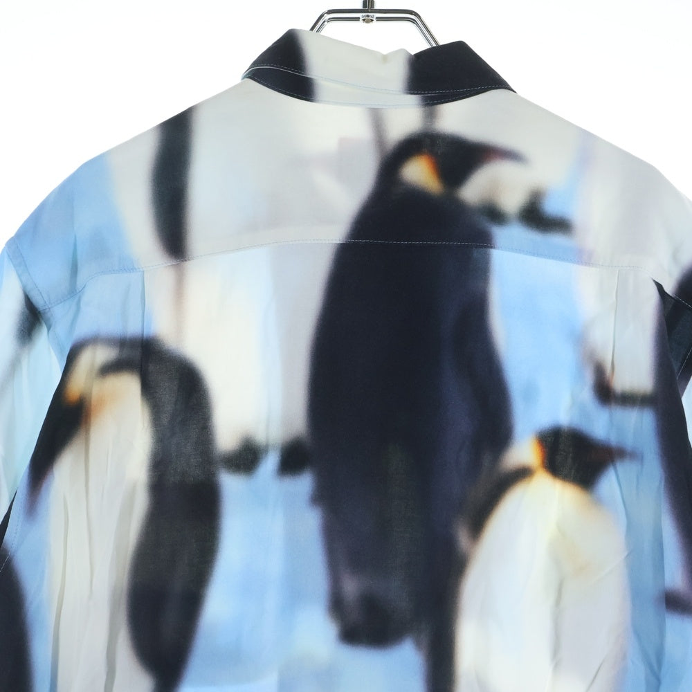SUPREME(シュプリーム) 20AW Penguins Rayon Shirt ペンギン総柄 レーヨン開襟半袖シャツ ブルー