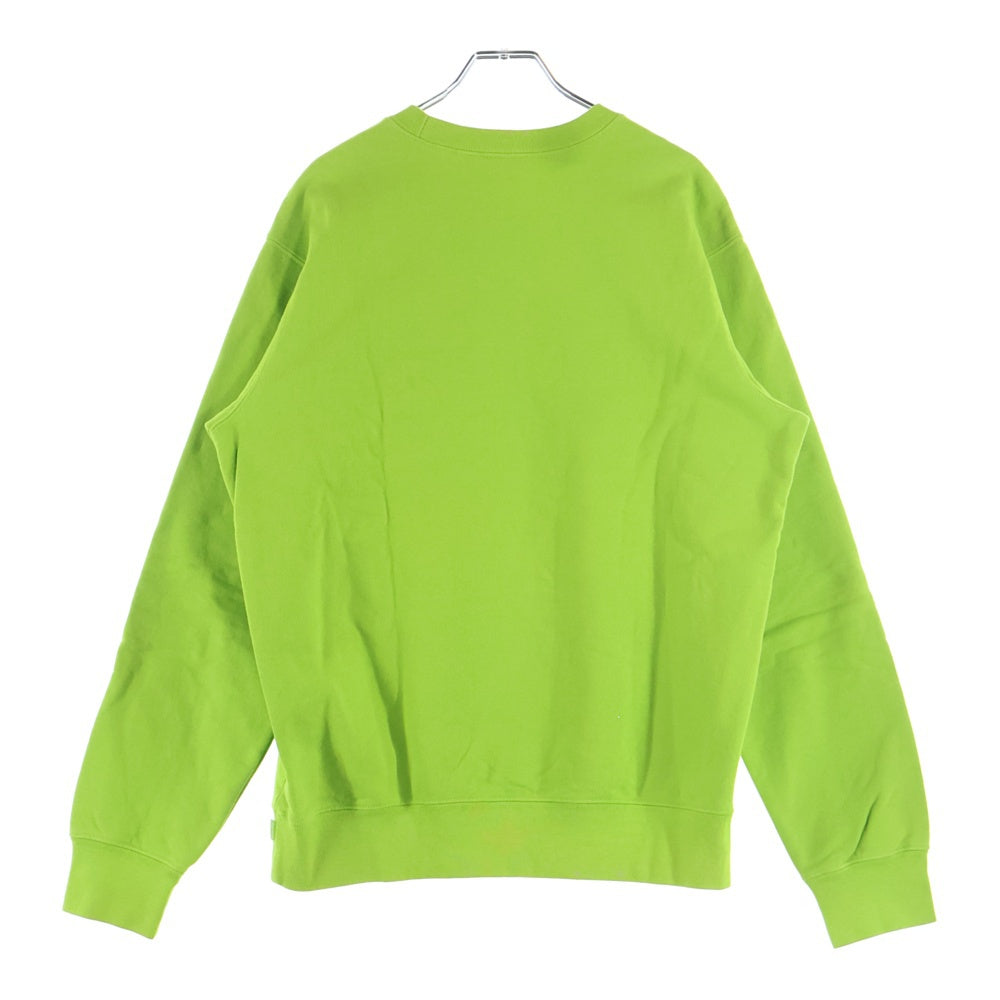 SUPREME(シュプリーム) 20SS Cutout Logo Crewneck カットアウト フロントボックスロゴ刺繍クルーネックスウェットトレーナー グリーン