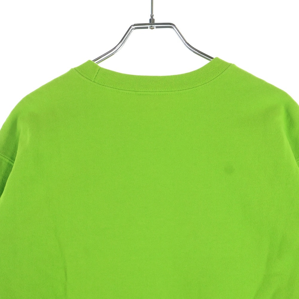 SUPREME(シュプリーム) 20SS Cutout Logo Crewneck カットアウト フロントボックスロゴ刺繍クルーネックスウェットトレーナー グリーン