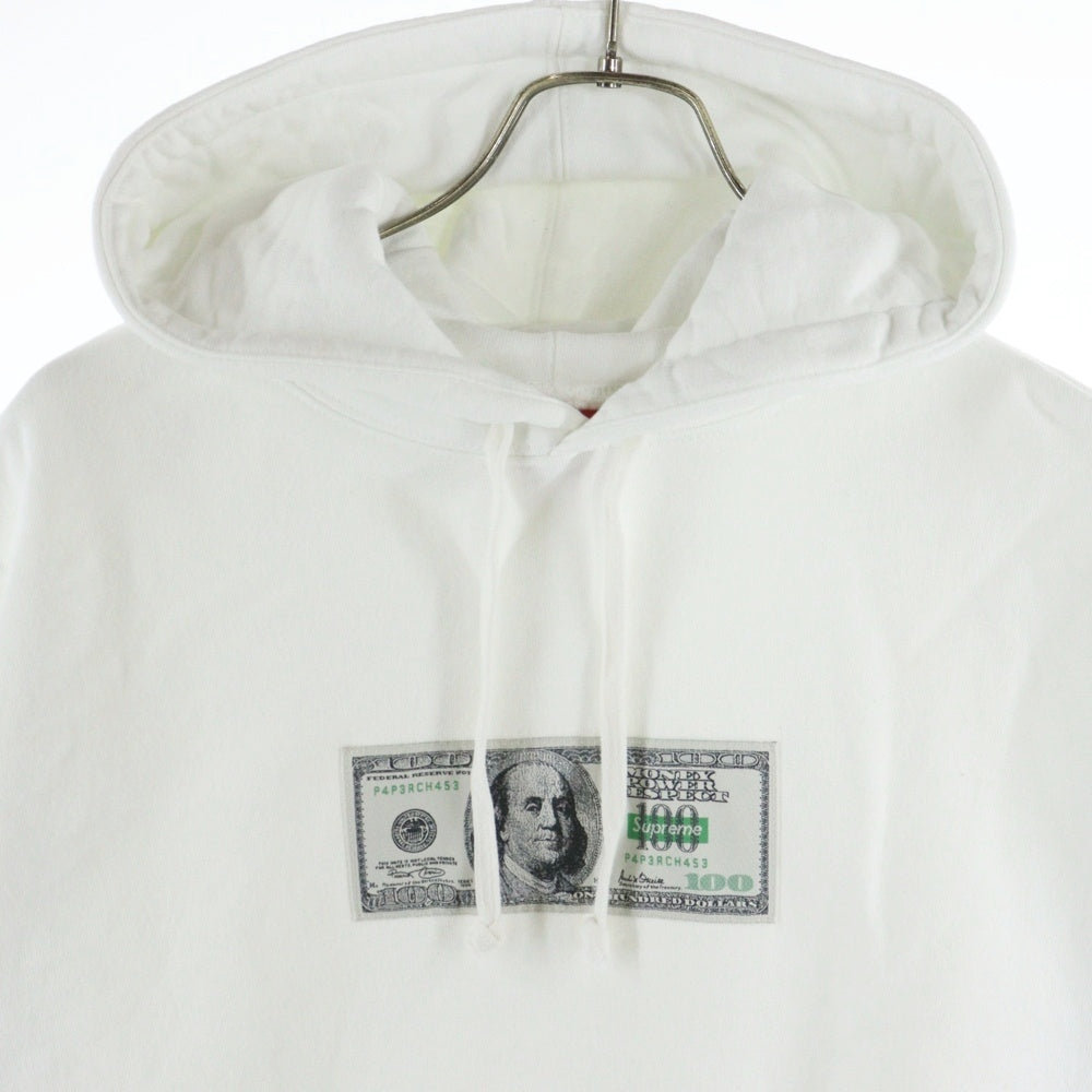 SUPREME(シュプリーム) 20SS Franklin Hooded Sweatshirt ドルプリントスウェットプルオーバーパーカー ホワイト