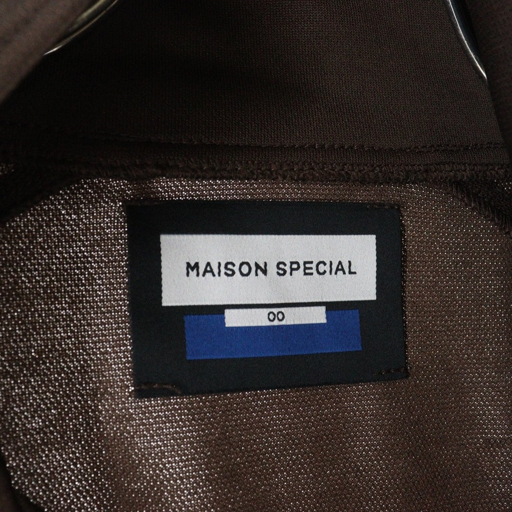 MAISON SPECIAL(メゾンスペシャル ) Prime-Over Crochet Line Track Jacket クロシェットライン ジップアップトラックジャケット ブラウン