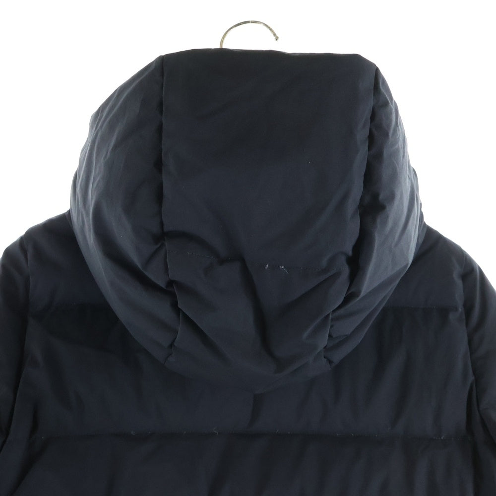 THE NORTH FACE(ザノースフェイス) ウィンドストッパー マルチポケット フーデッド ジップアップ ダウンコート ブラック NDW91553