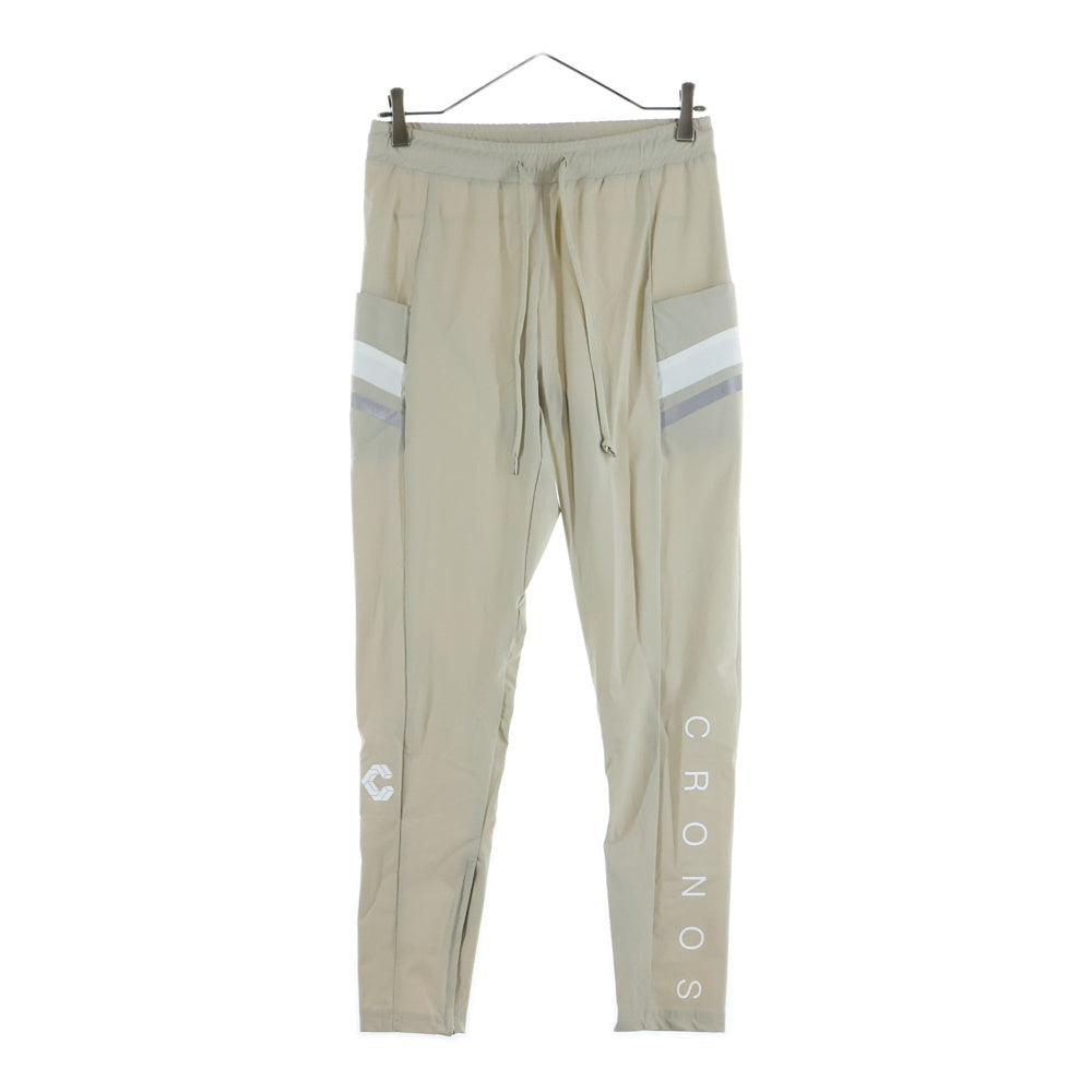NO BRAND(ノーブランド) CRONOS クロノス サイドポケット ナイロン トラックパンツ ベージュ CR-SP-0057
