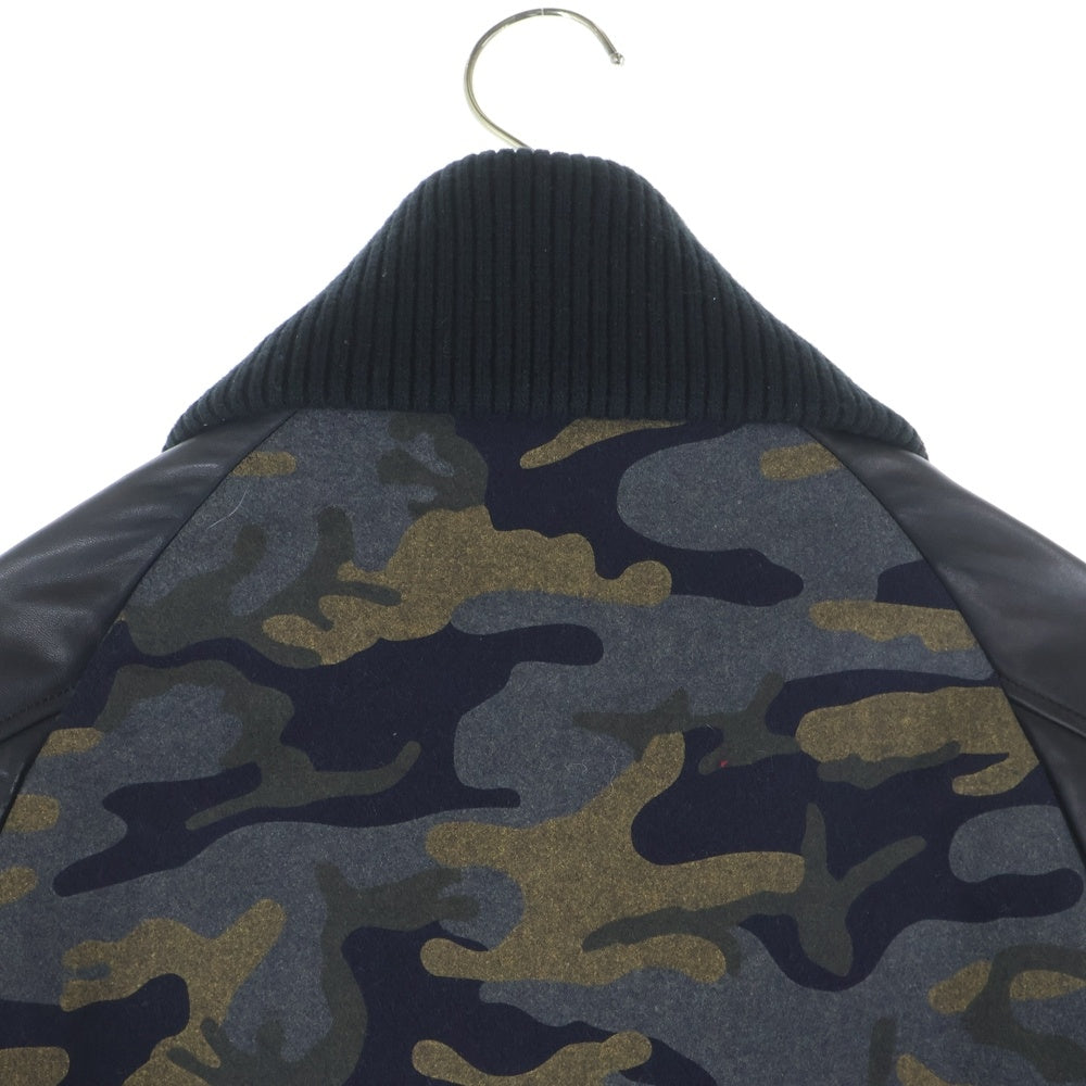 1 PIU 1 UGUALE 3(ウノピゥウノウグァーレトレ) DONKEY ZIP STADIUM ドンキージップ スタジアムジャケット ブルゾン 迷彩 カモ ブラック MRB001