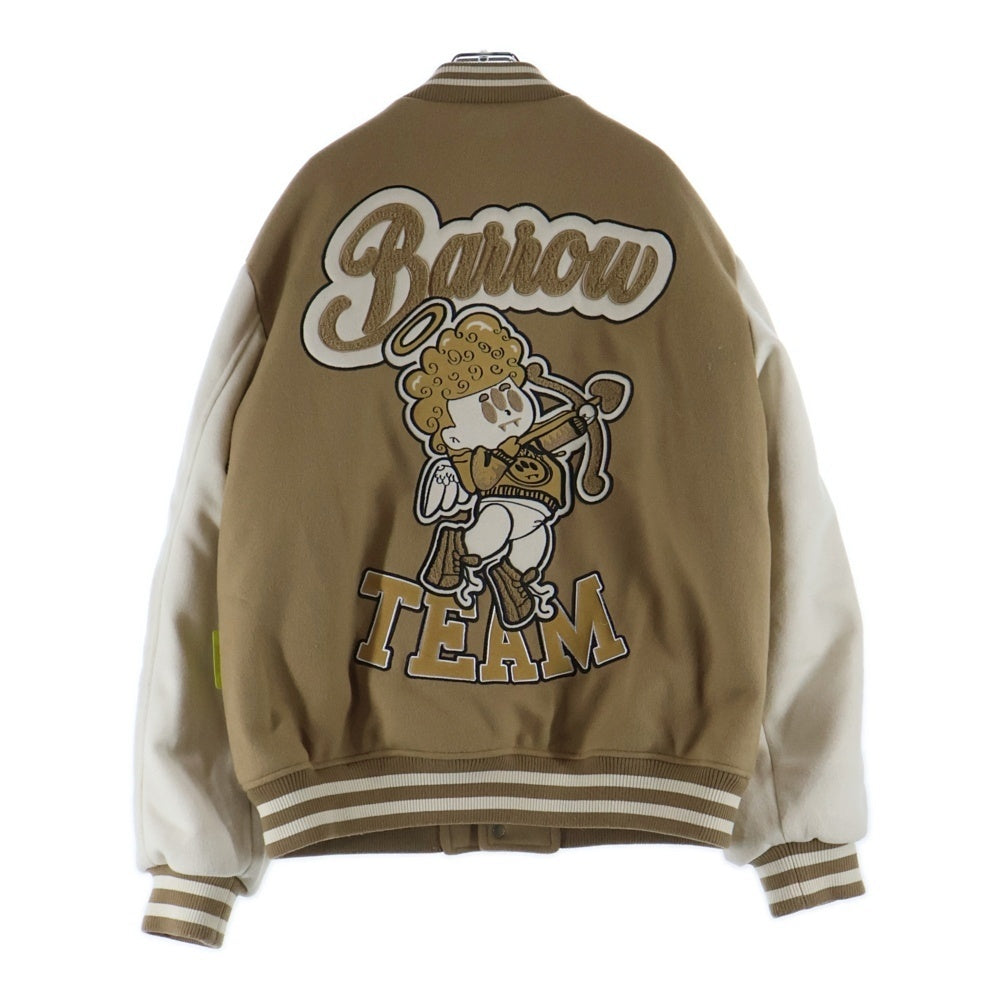 BARROW(バロウ) パッチデザイン スタジアム バーシティジャケット スタジャン ブラウン F3BWUABO020