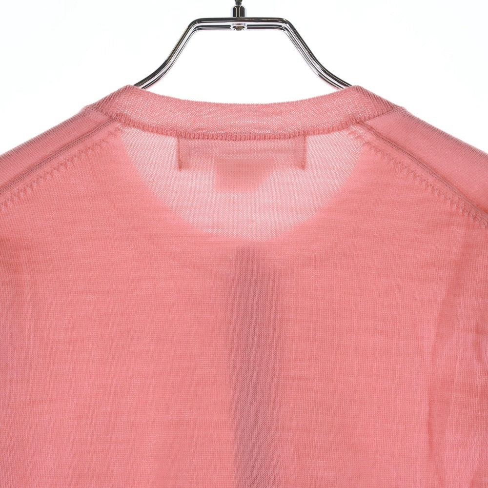 COMME DES GARCONS GIRL(コムデギャルソンガール) 21SS ウール クルーネックカーディガン ピンク レディース NG-N002