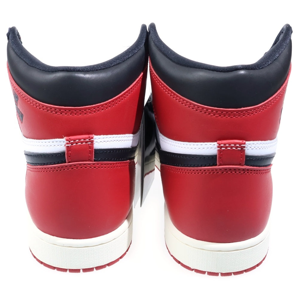 NIKE(ナイキ) AIR JORDAN 1 RETRO HIGH OG BLACK TOE REIMAGINED エアジョーダン1 レトロ OG ブラックトゥリイマジンド ハイカットスニーカー US9/27cm DZ5485-106