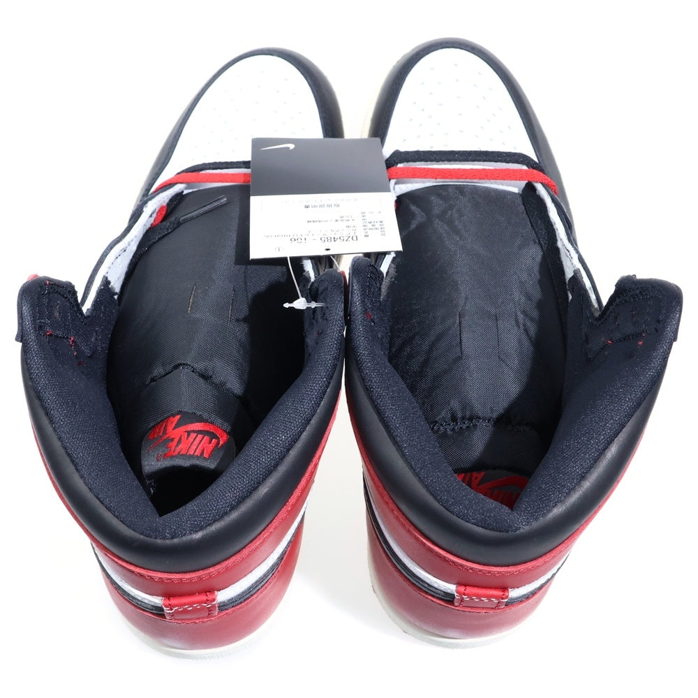 NIKE(ナイキ) AIR JORDAN 1 RETRO HIGH OG BLACK TOE REIMAGINED エアジョーダン1 レトロ OG ブラックトゥリイマジンド ハイカットスニーカー US9/27cm DZ5485-106